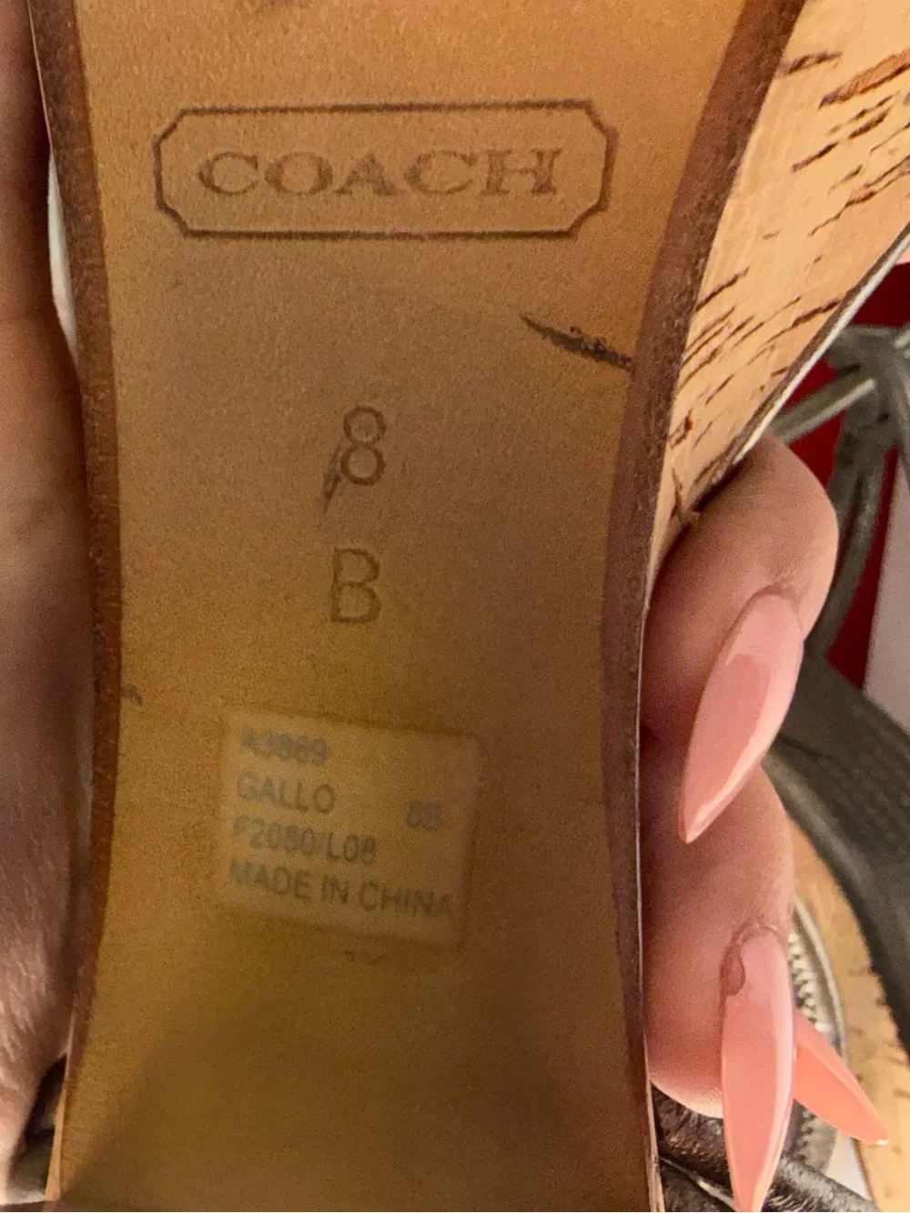 Coach platform sandals